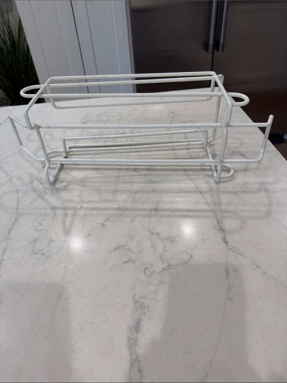 White Wire Soda/Can Dispenser Organizer Rack - Picture 4 of 6